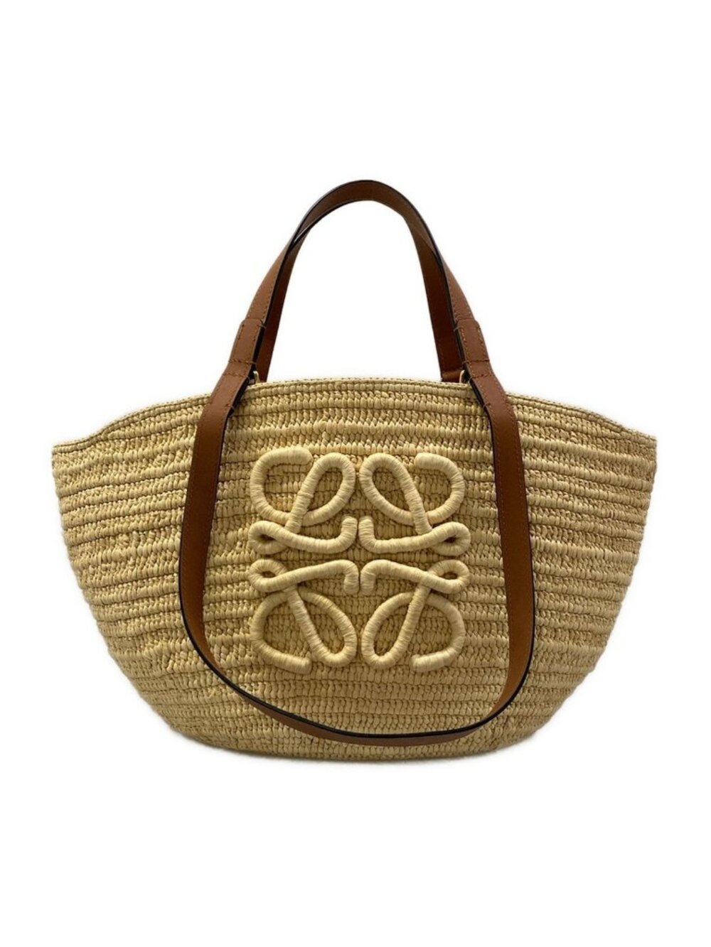 Loewe Tote Bag Eclipse Basket Medium Beige Dark Brown